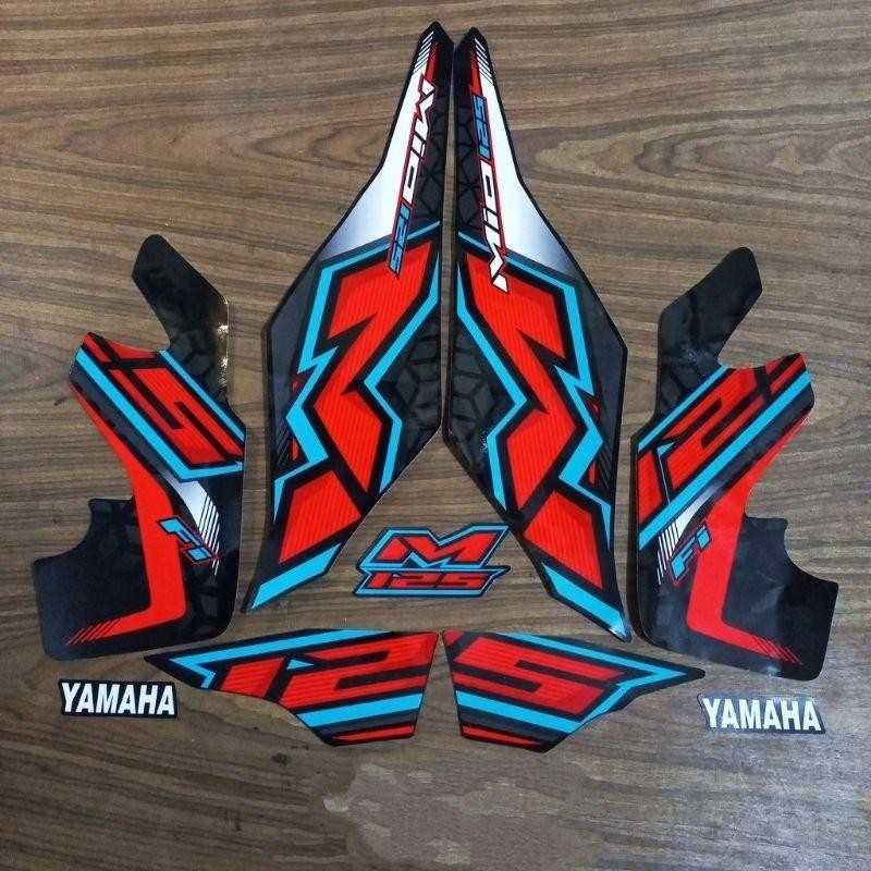 stiker striping motor mio M3 125 2023 hitam full body original