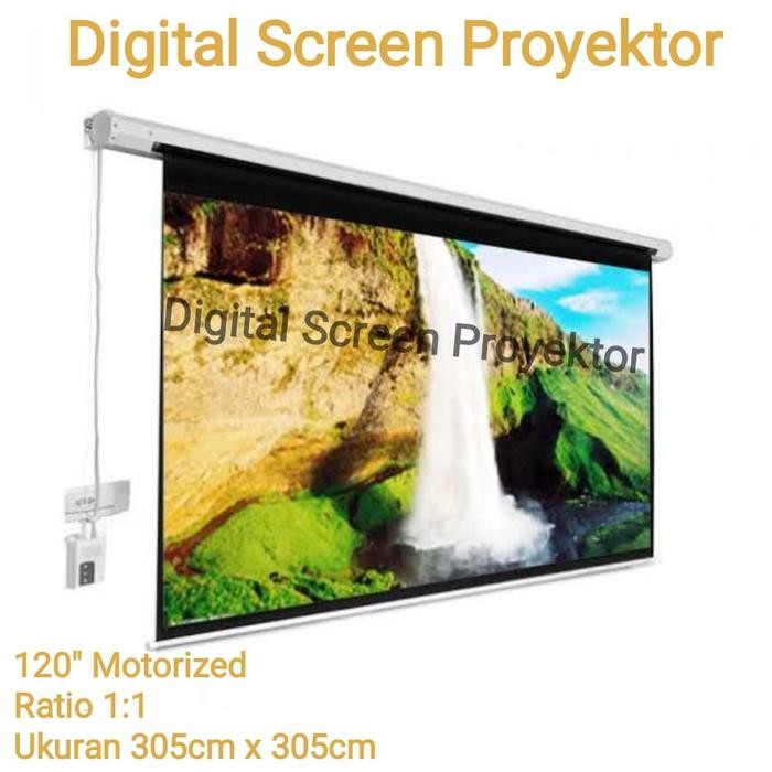 Screen Projector 120" Motorize / Layar Proyektor  120"  Otomatis / Screen Projector Motorized120" / 