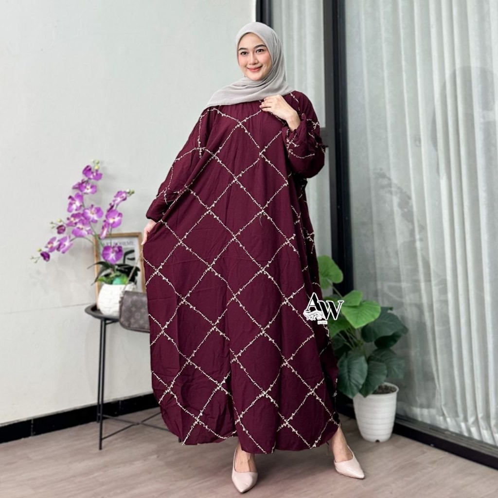 Daily Kaftan Rayon Premium Home Dress Kaftan Simple Jumbo Ld 170 cm Busui Daster Kaftan Lengan panja