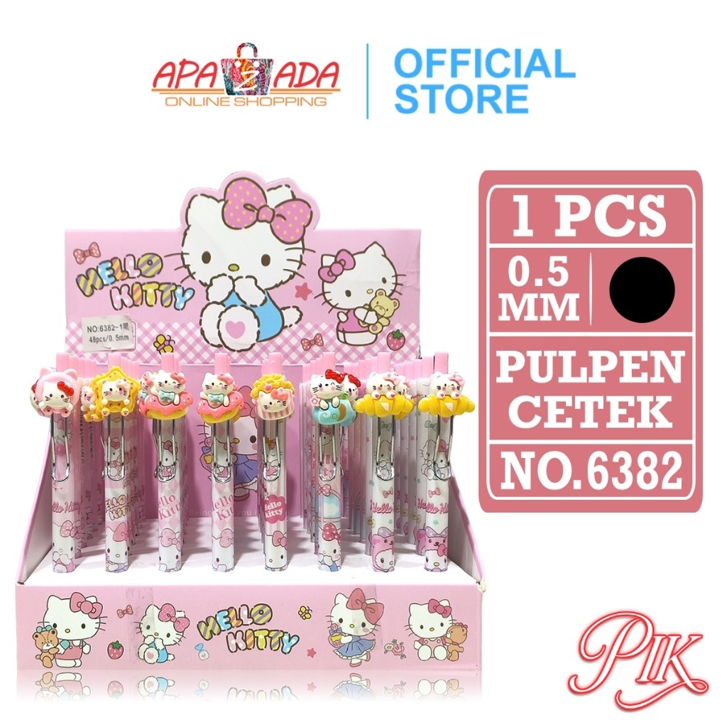 

Gel Pen / Pulpen Gel 0.5mm Satuan [1 Pcs] / Pena Cetek Clip Hello Kitty No.6382