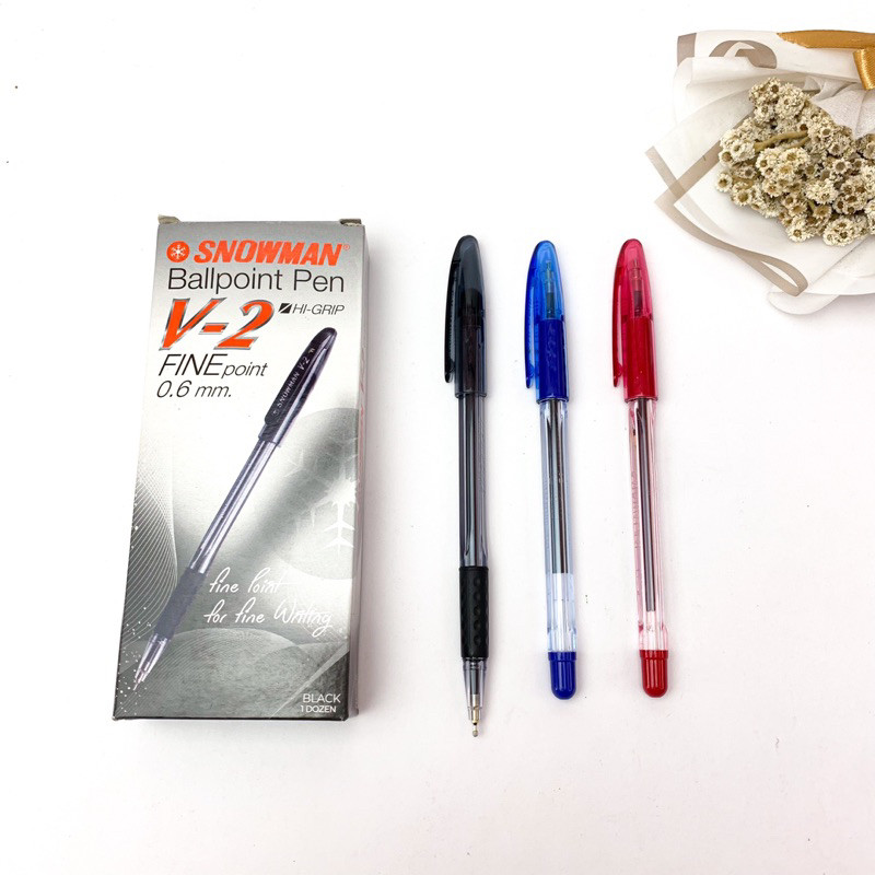 

Pulpen Snowman V2 0.6mm (1 PCS) - Ballpoint Bolpen Bolpoin Snowman V-2 V2 V 2 0.6 mm
