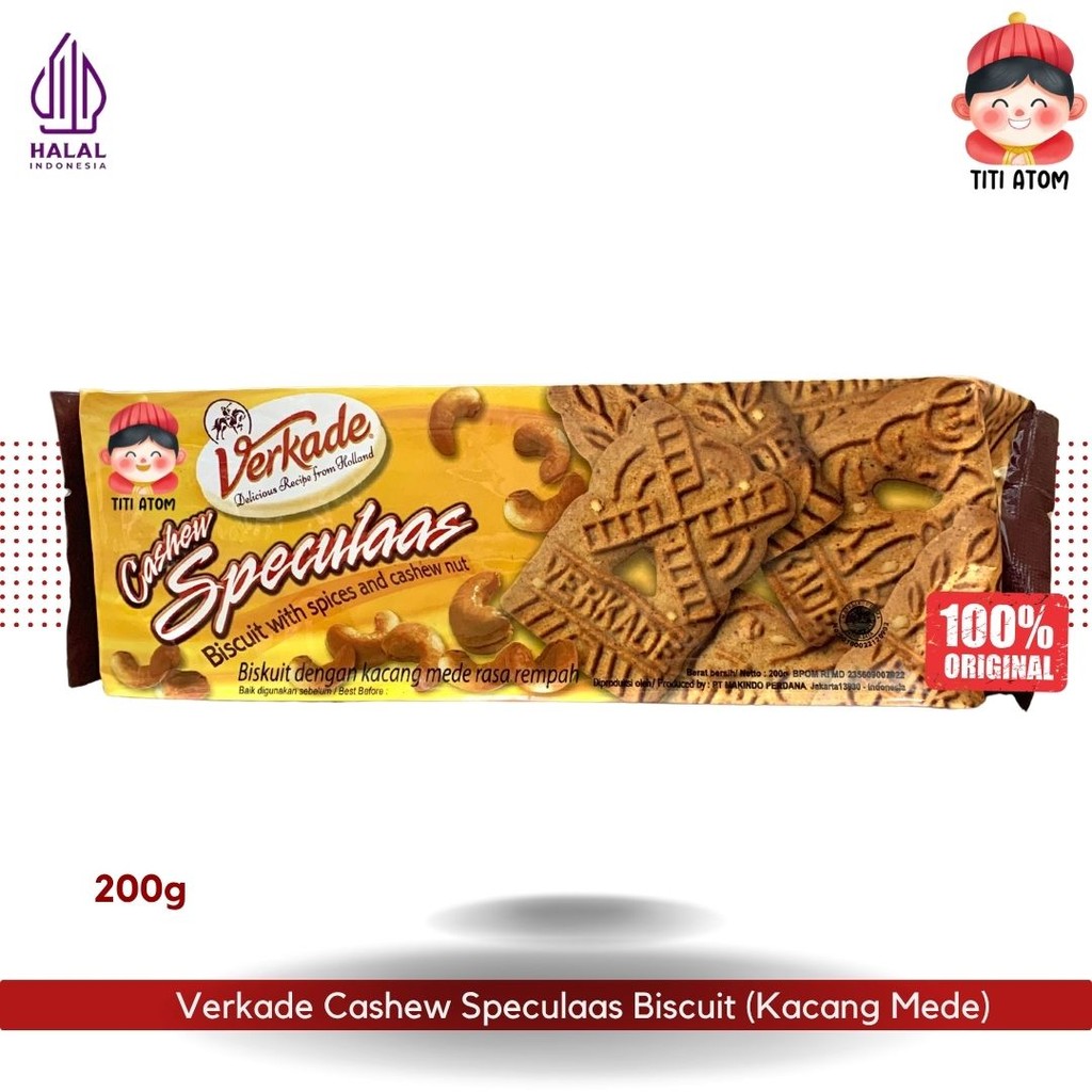 

Verkade Cashew Speculaas with Spices (Biskuit Kacang Mede Rempah) 200g