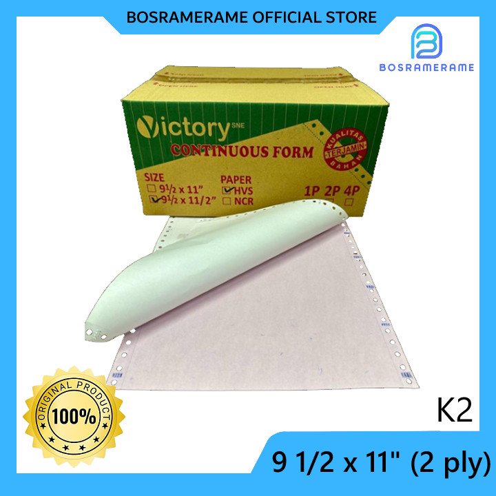

Continuous Form / Kertas Komputer Victory NCR 9 1/2 x 11" (2 Ply)