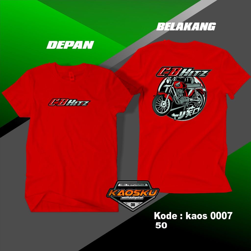 Kaos Racing Desain Tema Motor Cb Hits