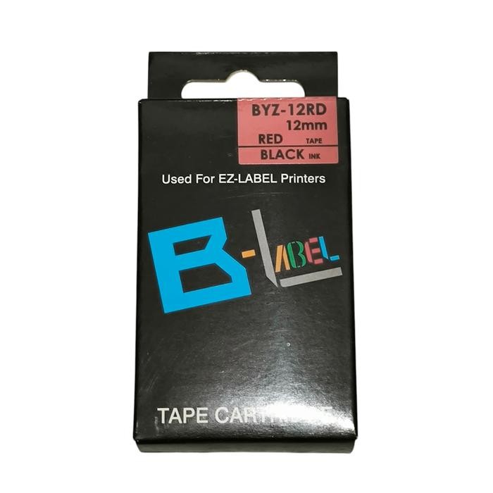 

Refill pita tape printer EZ label casio black on red merah 12mm