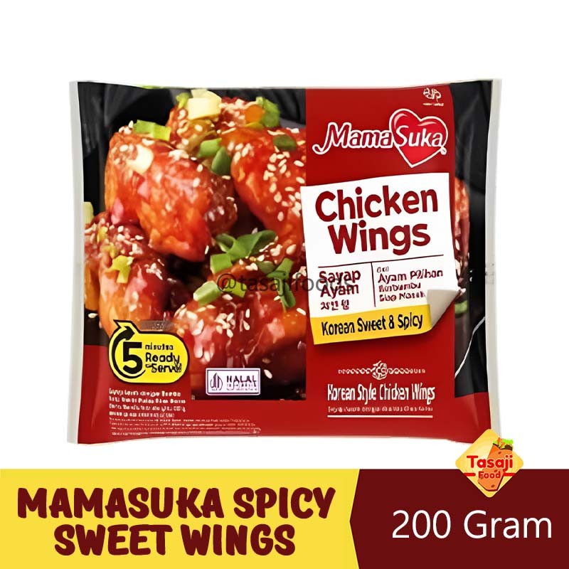

Mamasuka Korean Spicy Sweet Chicken Wings 200 Gram Kulakan