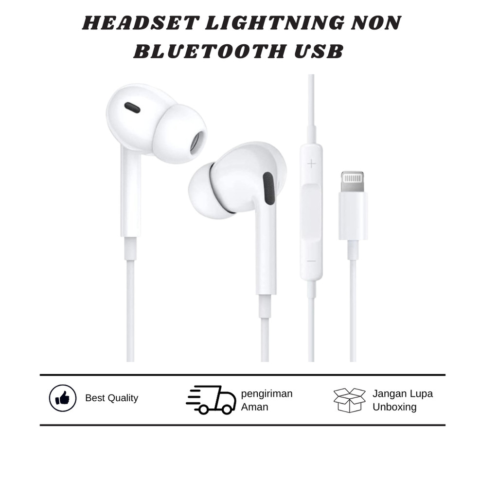 Headset with Lightning Connector Non Bluetooth Terbaik