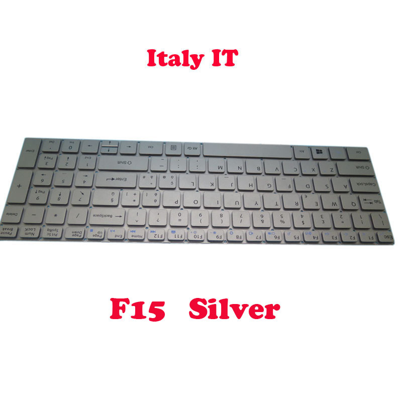 Laptop NO Backlit Keyboard For Teclast F15 Italy IT Without Frame Silver New