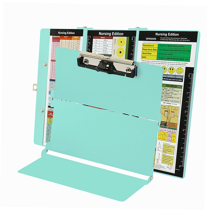 

A4 Foldable Aluminum Alloy Medical Clipboard Multifunctional Medical Record Folding File Folder Office Containing Writing Board