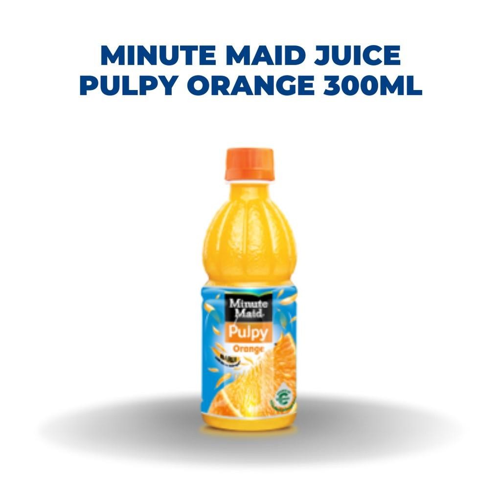 

Minute Maid Pulpy Orange Botol 300 ml. 1 pack isi 12 pcs.