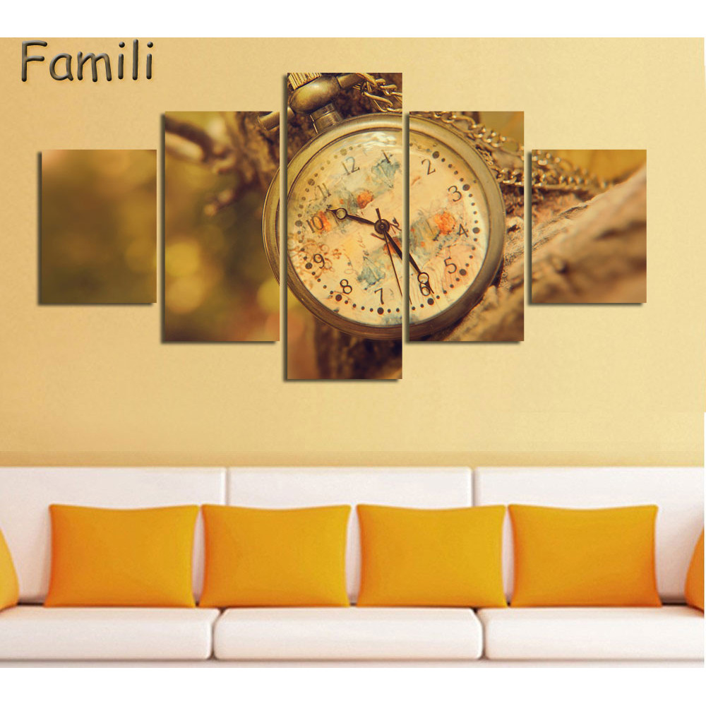 

5pcs Painting By Numbers Home Decoracion Painting Modern Picture For Living Room Decorative Print On Canvas Art Wall Pocket Watc