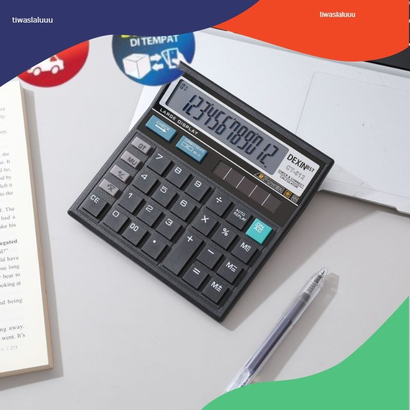 

KP201 - KALKULATOR CT512 12 DIGIT CALCULATOR CHECK & CORRECT DUAL 2 POWER KALKULATOR KERJA KALKULATOR PASAR KALKULATOR SEKOLAH STATIONARY