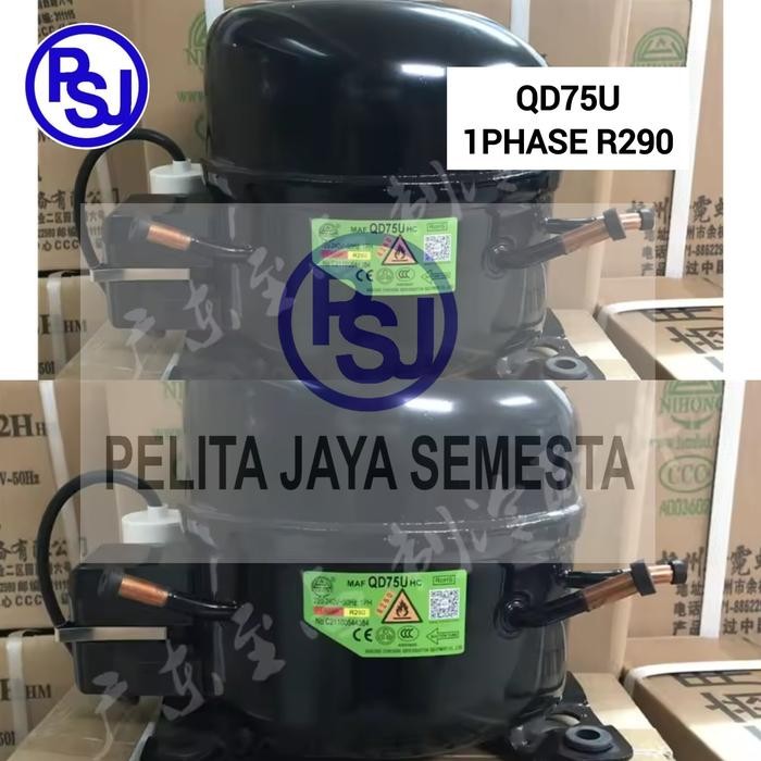 Kompresor Nihong QD75U / Compressor Kulkas QD75U / R290 / Nihong QD75 / Kompresor Freezer QD75U