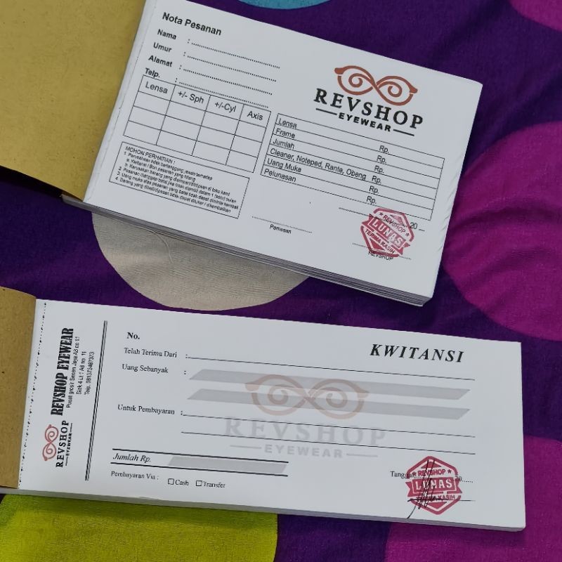 

Nota Kwitansi Optik Custom
