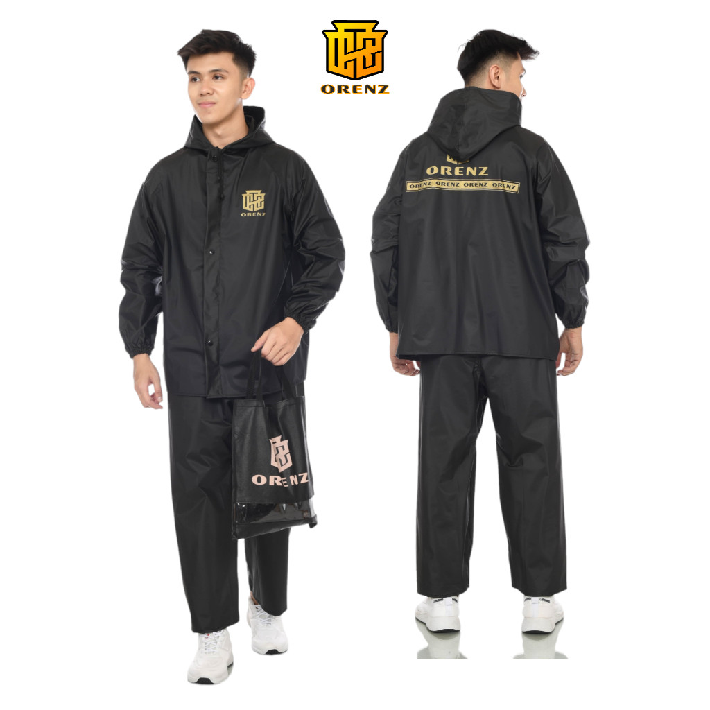 RAINCOAT JAS HUJAN ORENZ SETELAN PRIA WANITA BAHAN PVC 0.25 TEBAL LENTUR ANTI REMBES