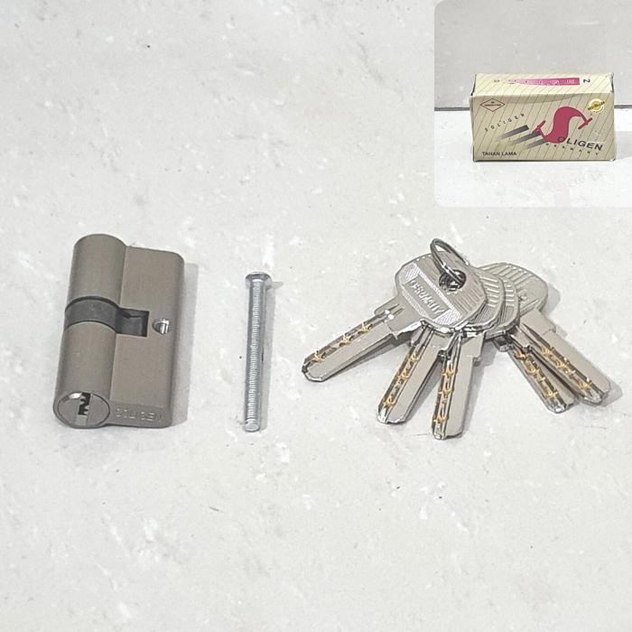 Silinder kunci pintu besar rumah computer Soligen - SN / Silver