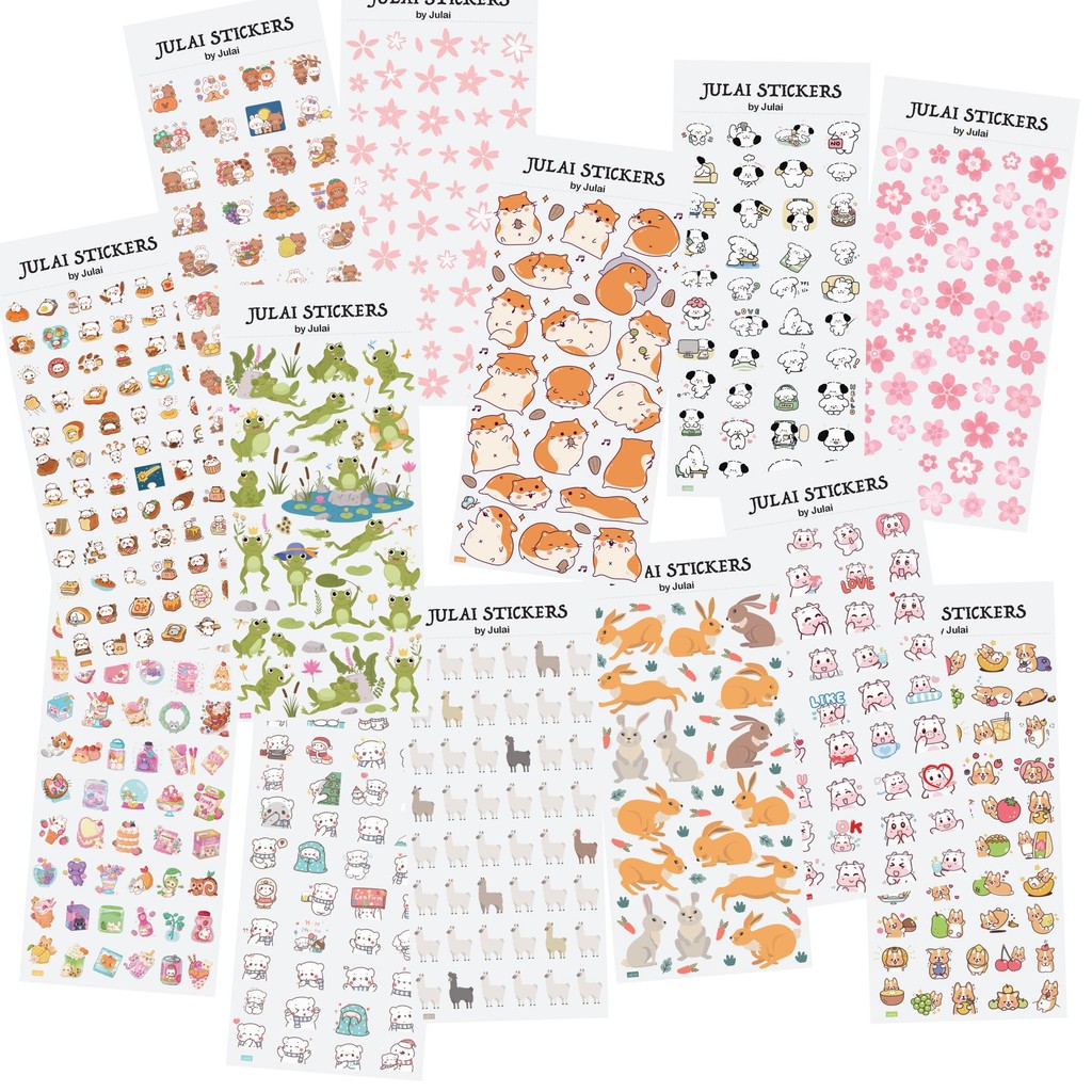 

Cute Stickers Kawaii Cat/Dog/Frog/Bear/Rabbit/Panda/Alpaca Decoration DIY Waterproof Daily Delights Animals Pets Stickers