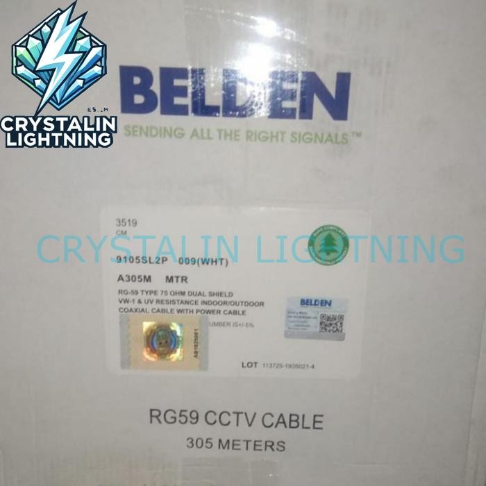 KABEL CCTV + POWER RG59 BELDEN / BELDEN RG59 CCTV + POWER