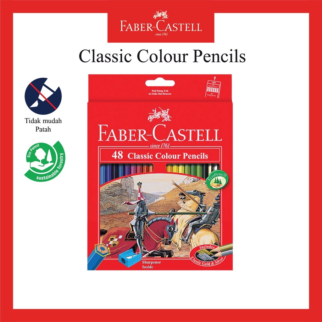 

Toko Faber Castell / Pensil Warna Classic 48 Warna / Ukuran Panjang / Classic Colour Pencil / Long