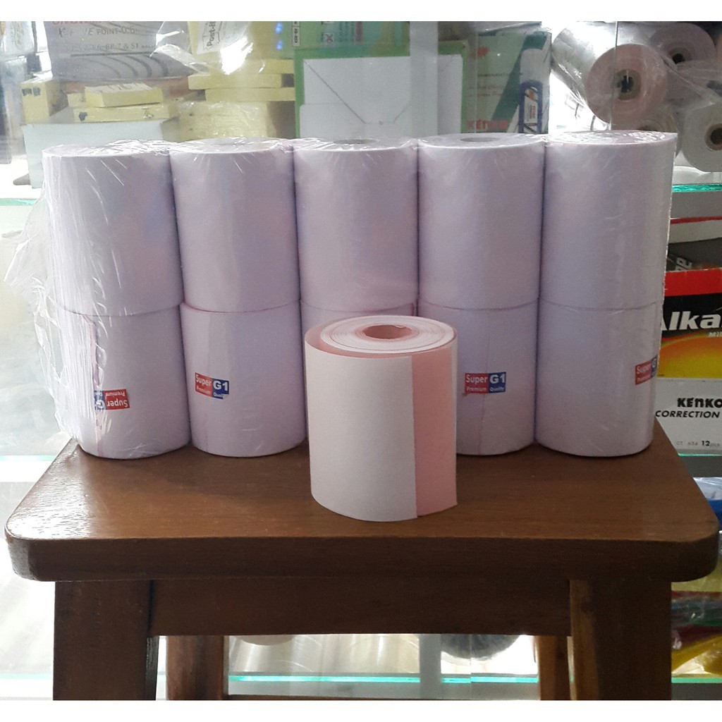 

Kertas struk kasir/thermal paper/kertas struk thermal/roller kasir 60 x 75 2 ply (10 roll/pack)