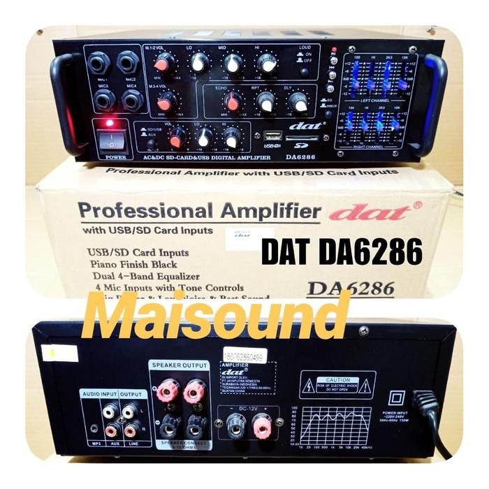 AMPLIFIER DAT DA 6286 AMPLI DAT DA6286