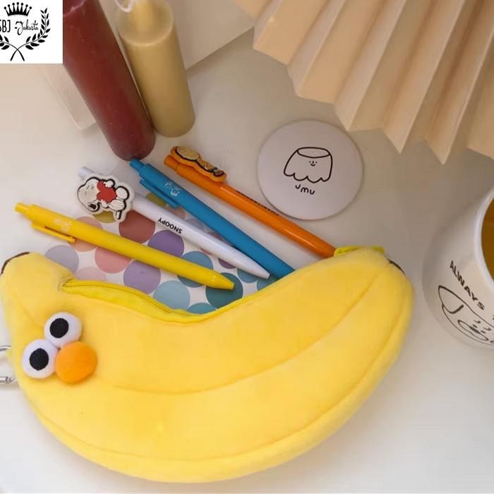 

AHHA Tempat pensil kain Kotak pensil Pencil case karakter ROTI BURGER SANDWICH lucu Alat Stationery - Pisang