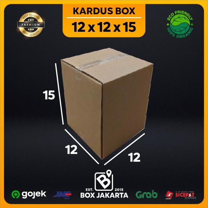 

KARDUS BOX uk 12x12x15 CM Kotak Packaging Corrugated SHEET POLOS