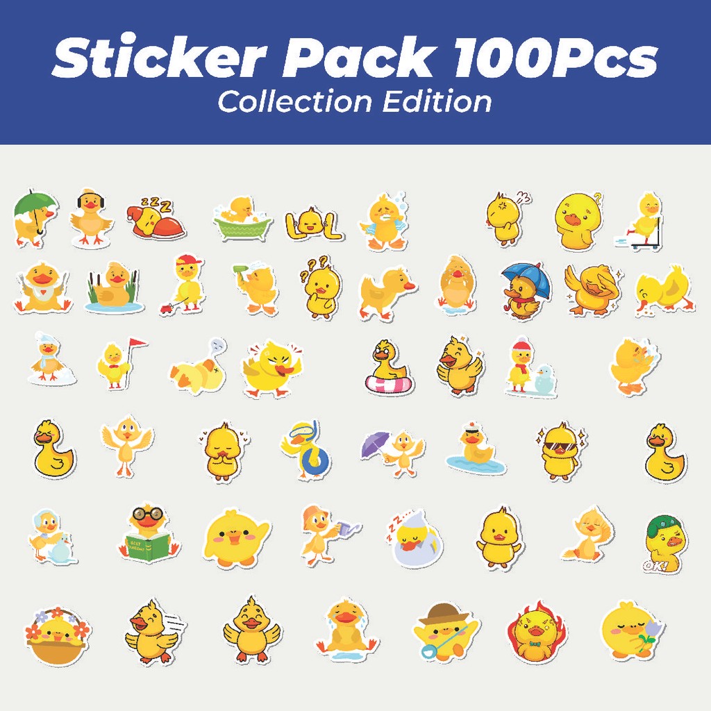 

Hot Stiker Hewan Bebek Lucu Anti Air Stikers Berperekat Waterproof Sticker Decal Buat Motor Helm Buku Journal Koper Casing HP Laptop Botol Minum