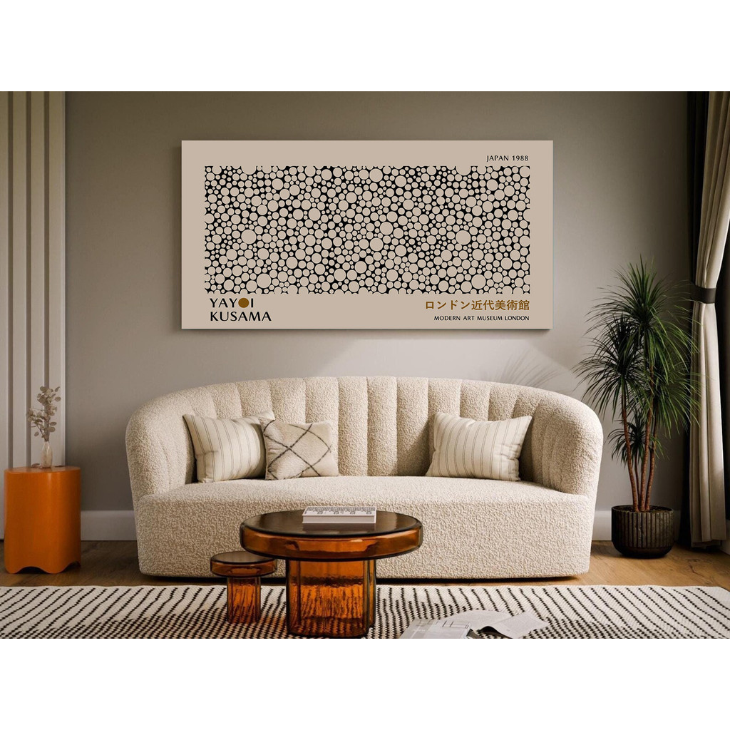 

Yayoi Kusama Art Poster Abstract Black and White Dot Pattern Printing Decoration Painting Home Living Room Decoration Frameless