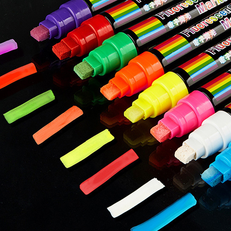 

1pc Water-Soluble Liquid Chalk,Electronic Highlighter,Jumbo Erasable Graffiti Marker,Highlighter Marker,8mm Nib,8 Colors