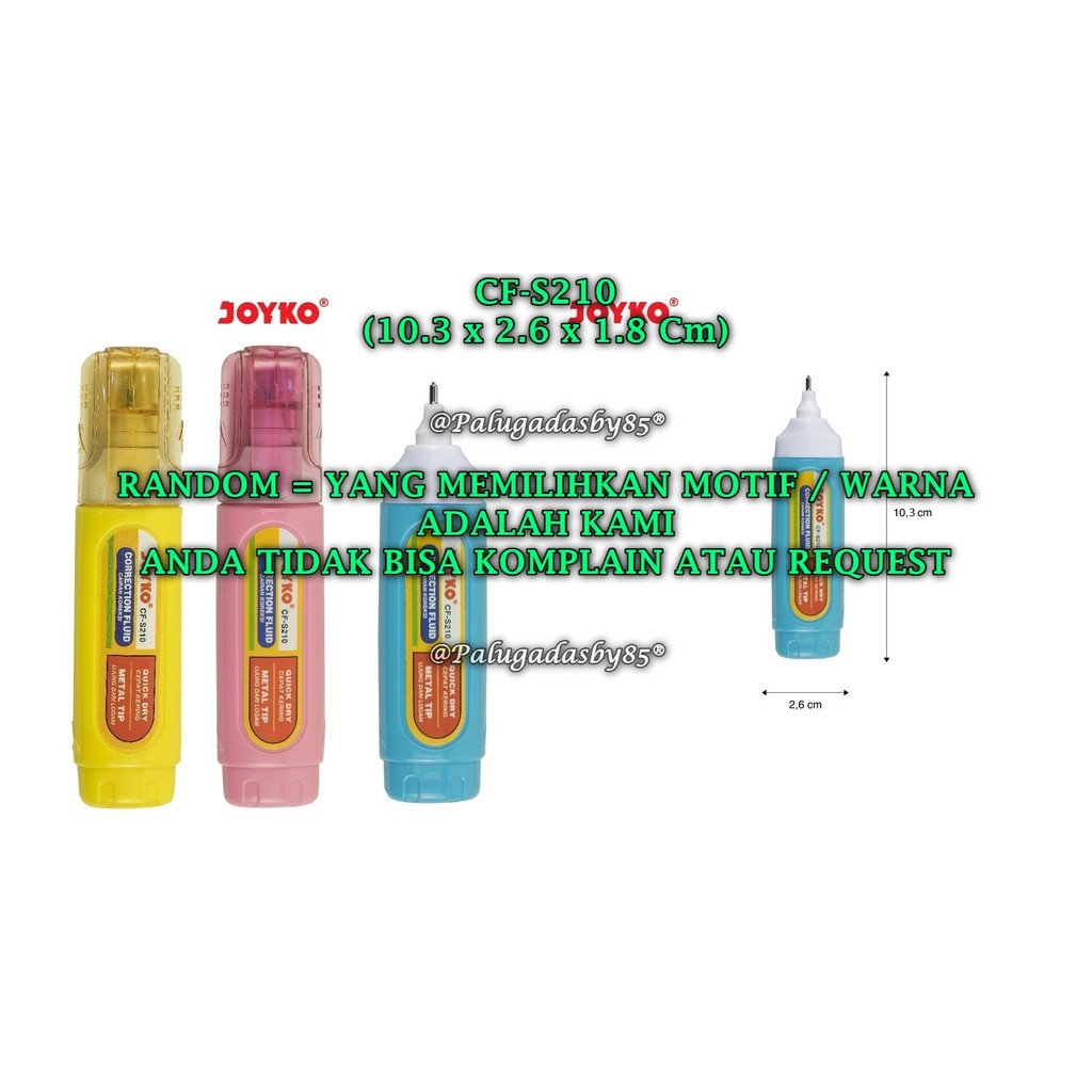 

(1 Biji) GROSIR Correction Fluid JOYKO CF-S210 / Cairan Koreksi Penghapus Cair CF-S210 (1 Biji)