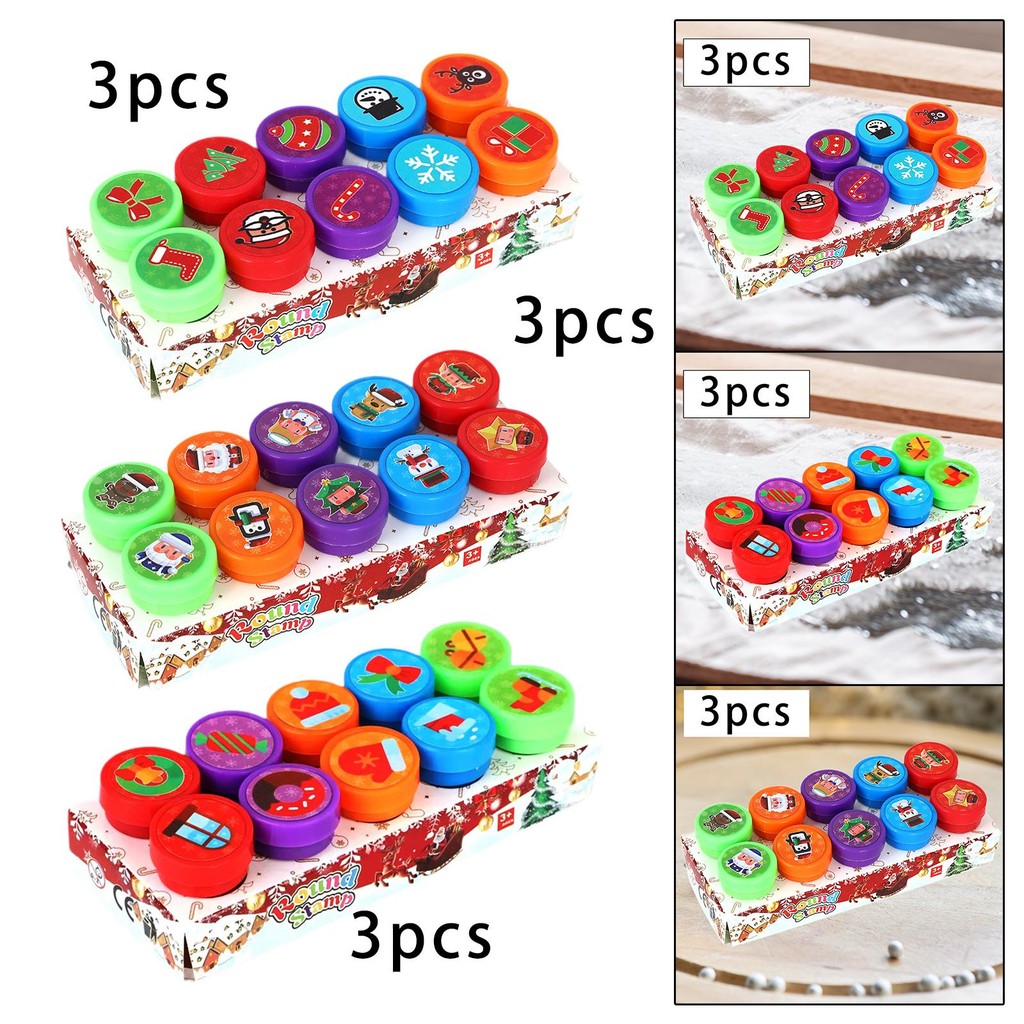 

30Pcs Stamps Accessories Funny Cartoon Xmas Stamps for Carnival Prizes Happy Planner Party Favors Kids Journaling