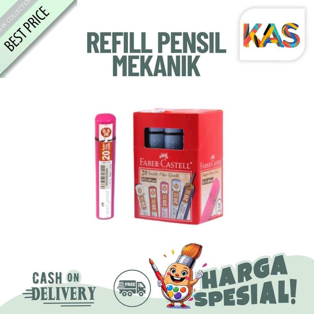 

Refill Pensil Mekanik Faber Castell 128720 2B 0.5mm Super Fine Leads Tube – Satuan