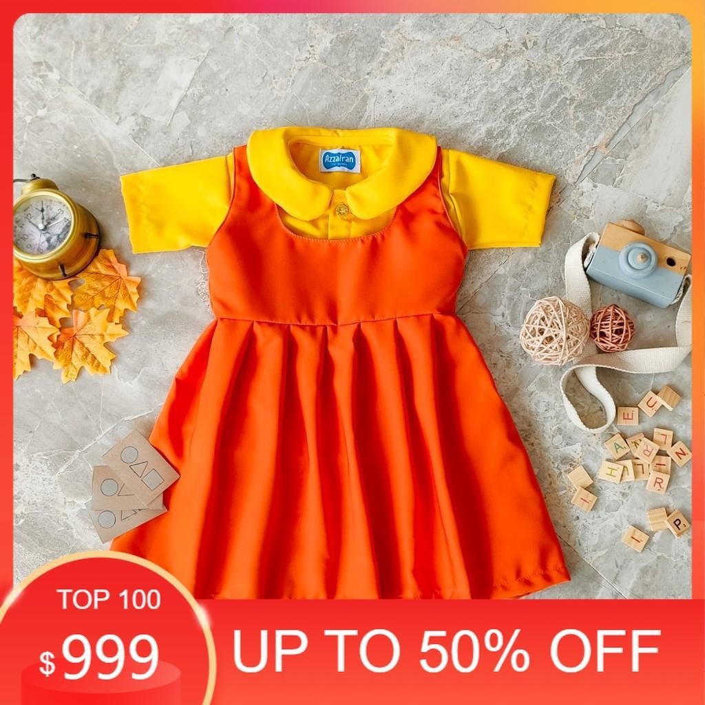 Baju Kostum Boneka Squid Game | Kostum Squid Game | Dress Squid Game | Kostum Anak Dan Dewasa