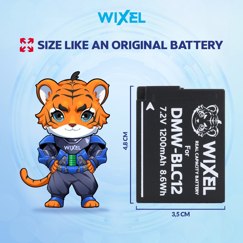 WIXEL Baterai Kamera DMW-BLC12 for Panasonic Lumix DMC-FZ200 / DMC-FZ300 / DMC-FZ1000 / DMC-FZ1000 I