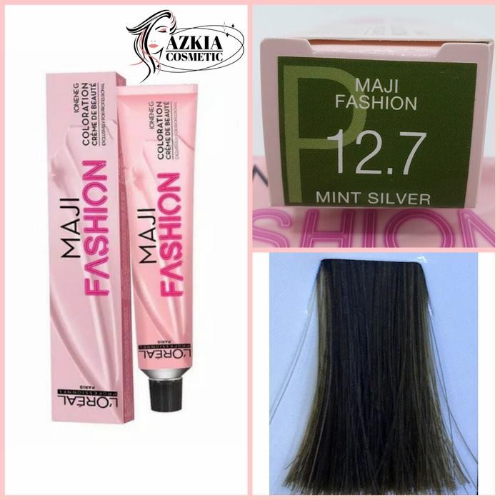 Cat Rambut L'oreal Maji Fashion 12.7 Mint Silver - cat aja