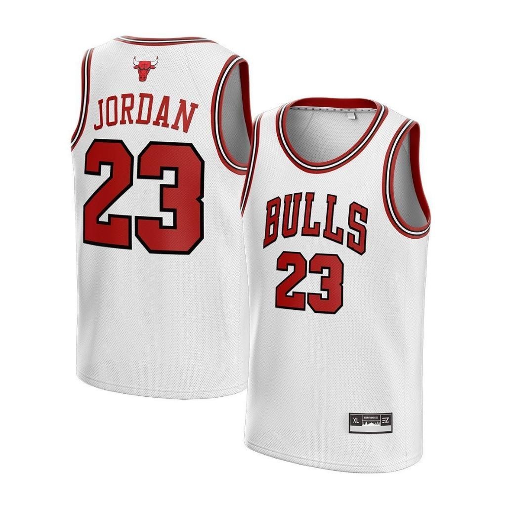 TERLARIS [ORIGINAL] Jersey Jordan Bulls #23 PUTIH WHITE -Swingman Bola Basket  Baju Kaos T-Shirt Tsh