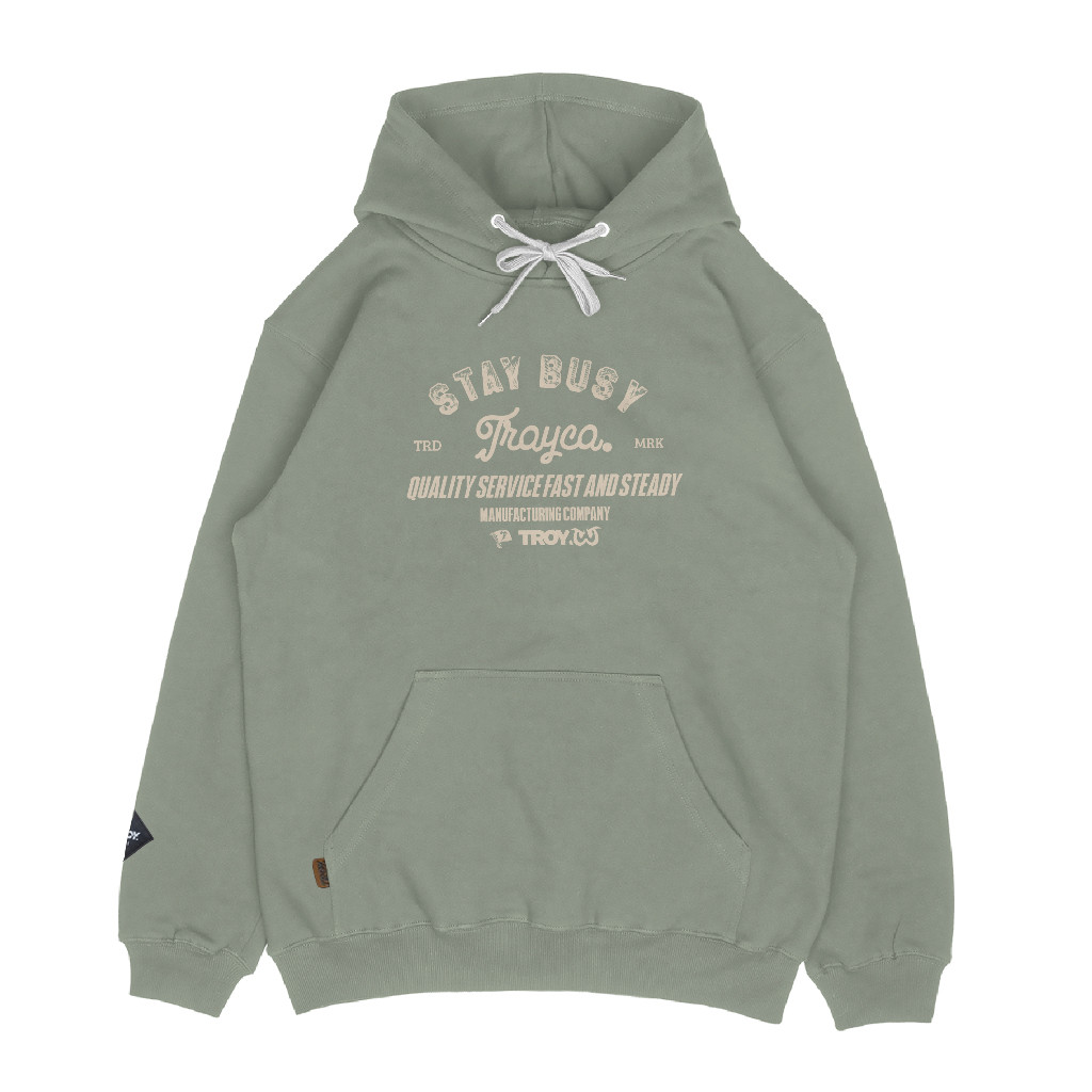 Troy Company Hoodie Sage Green Mark - Hoodie Pria Hijau Sage KH 2870