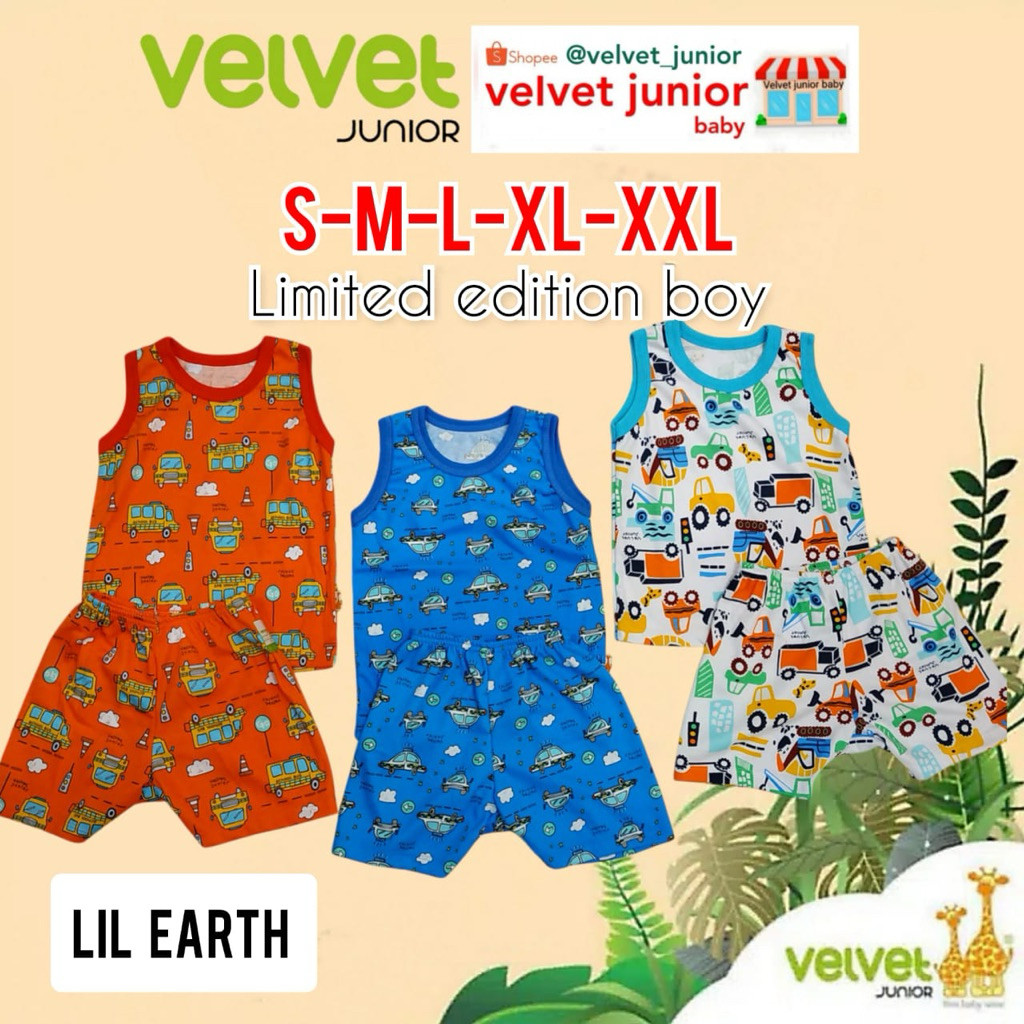 Velvet Junior Setelan Singlet (3 setel).