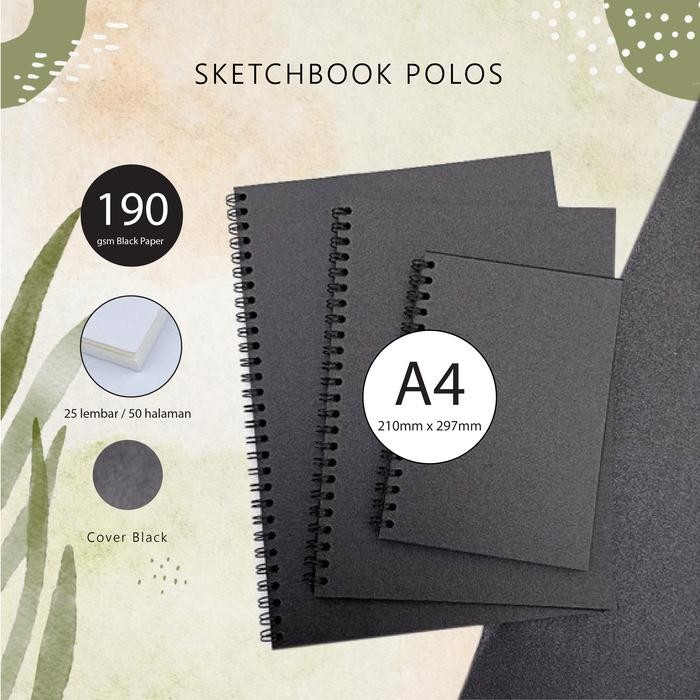 

【M-MT】BIG SALE!!! Sketch Book Hitam Tebal / Kertas Hitam / Buku Hitam - A4