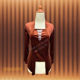 

KEBAYA KUTUBARU POLOS BLUDRU TERMURAH (LANGSUNG DARI PRODUKSI) - TERACOTA, S