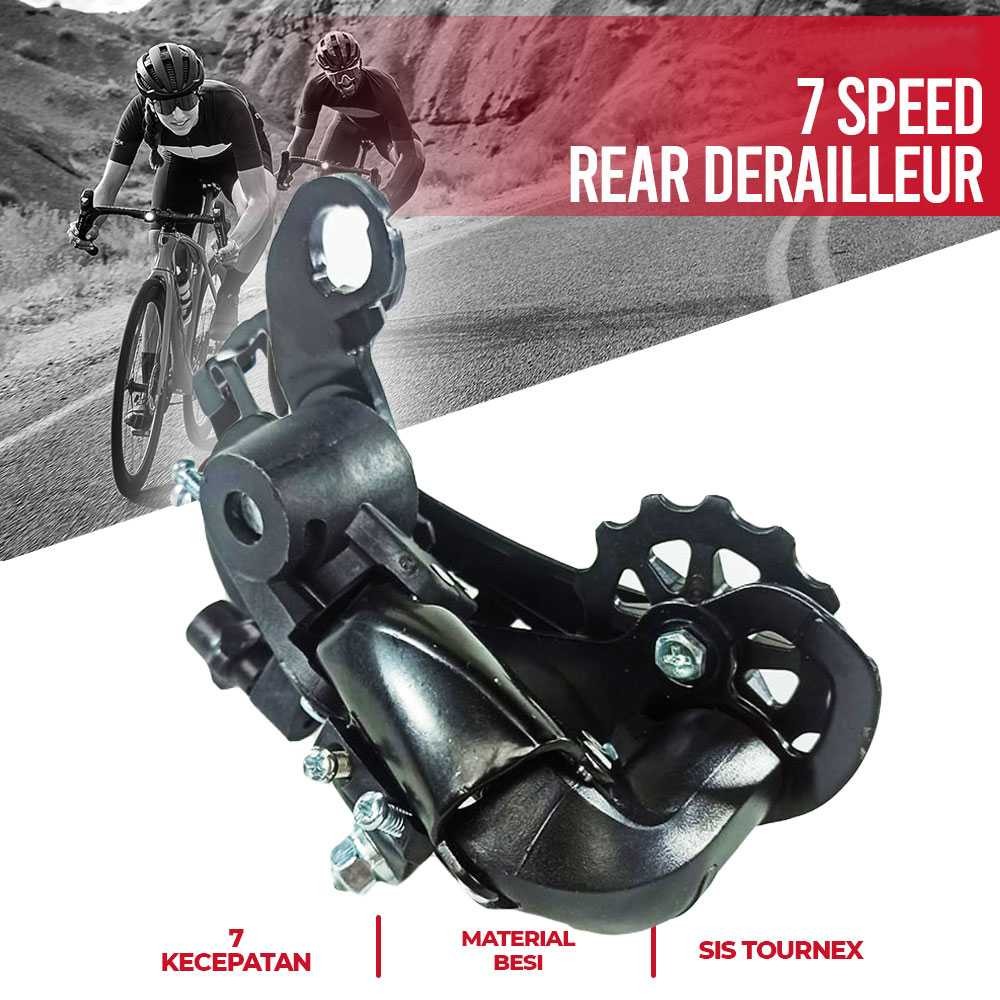 TaffSPORT Rival Rear Derailleur Biycle Sepeda 7 Speed Gear Speed Sepeda 7 Speed RD-TX35 - OR