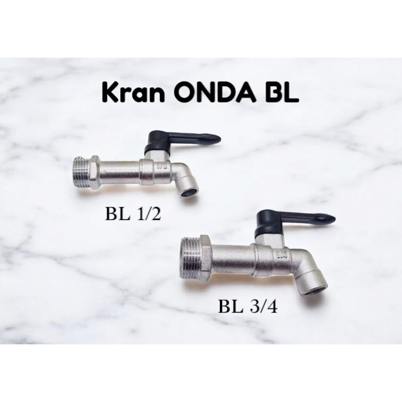 Kran Onda BL , kran air onda 1/2 inch dan 3/4 inch , kran tembok onda BL