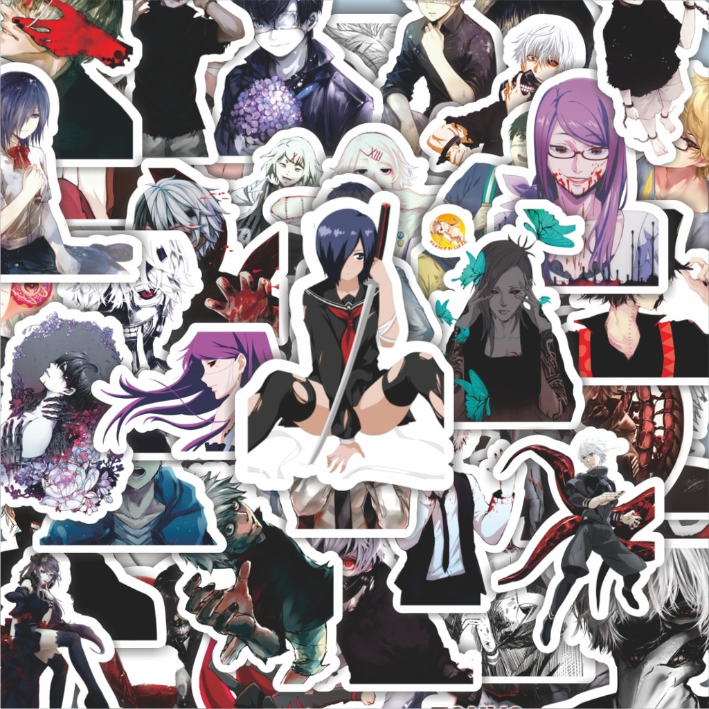 

100PCS Lucu Stiker Anime Tokyo Ghoul Stiker Aesthetic Stiker Anti Air Stikers Berperekat Waterproof sticker decal buat Motor Helm Buku Journal Koper Casing HP Laptop Botol Minum Hadiah anak