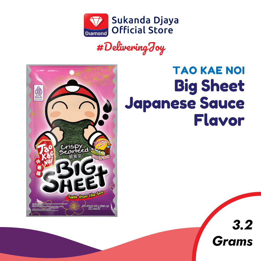 

Tao Kae Noi Rumput Laut Big Sheet Seaweed Japanese Sauce 3.2 gr