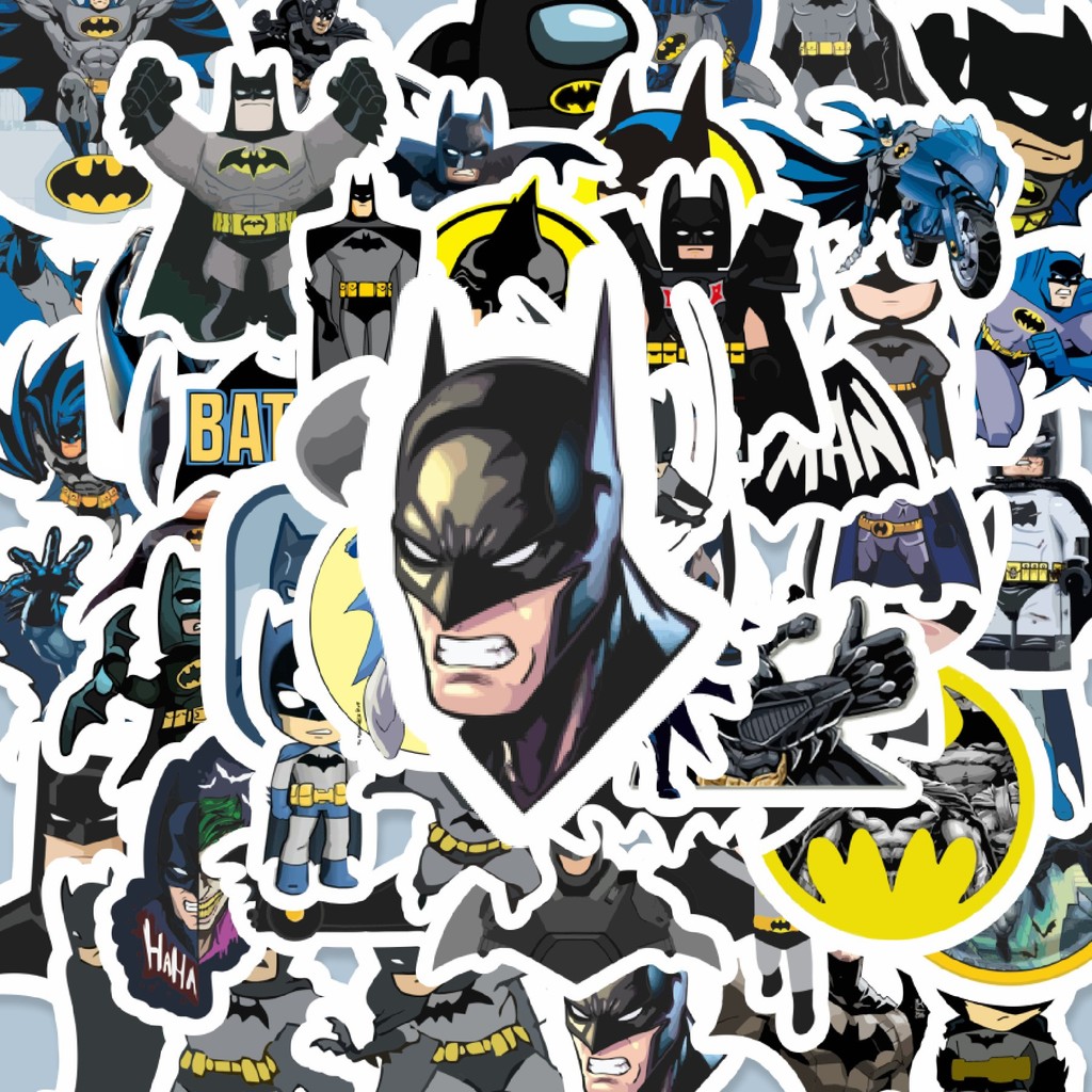 

100PCS Lucu Stiker Kartun Batman Stiker Aesthetic Stiker Anti Air Stikers Berperekat Waterproof sticker decal buat Motor Helm Buku Journal Koper Casing HP Laptop Botol Minum Hadiah anak