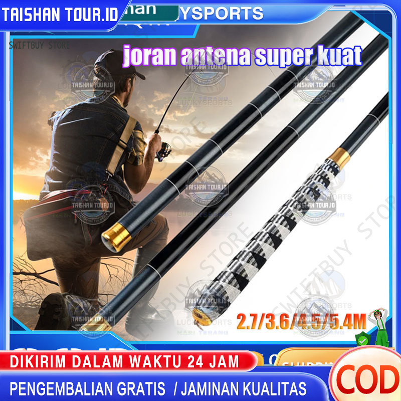 (COD) Joran Serat Karbon Teleskopik / tegek pancing super kuat / joran tegek super kuat 10kg / tegek