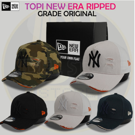 Promo = Topi Baseball Pria Import Terbaru Topi Baseball NY Model Sobek/ Topi Pria Distro Import