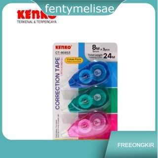 

fentymelisae KENKO CORRECTION TAPE CT-808S3 (8MX5MM) HARGA PER CARD ISI 3PCS