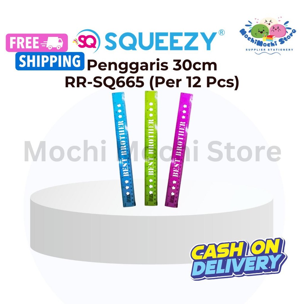 

PER 12 PCS Penggaris Plastik Transparan Dan Warna 30cm RR-SQ665 | Penggaris Plastik 30cm | Penggaris Plastik Bening | Penggaris Plastik Warna | Ruler 30 Cm